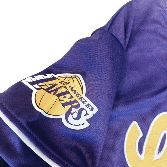 Los Angeles Lakers Full Count Button Up Baseball Jersey Youth Boys Sz L (14-16) - Picture 3 of 6